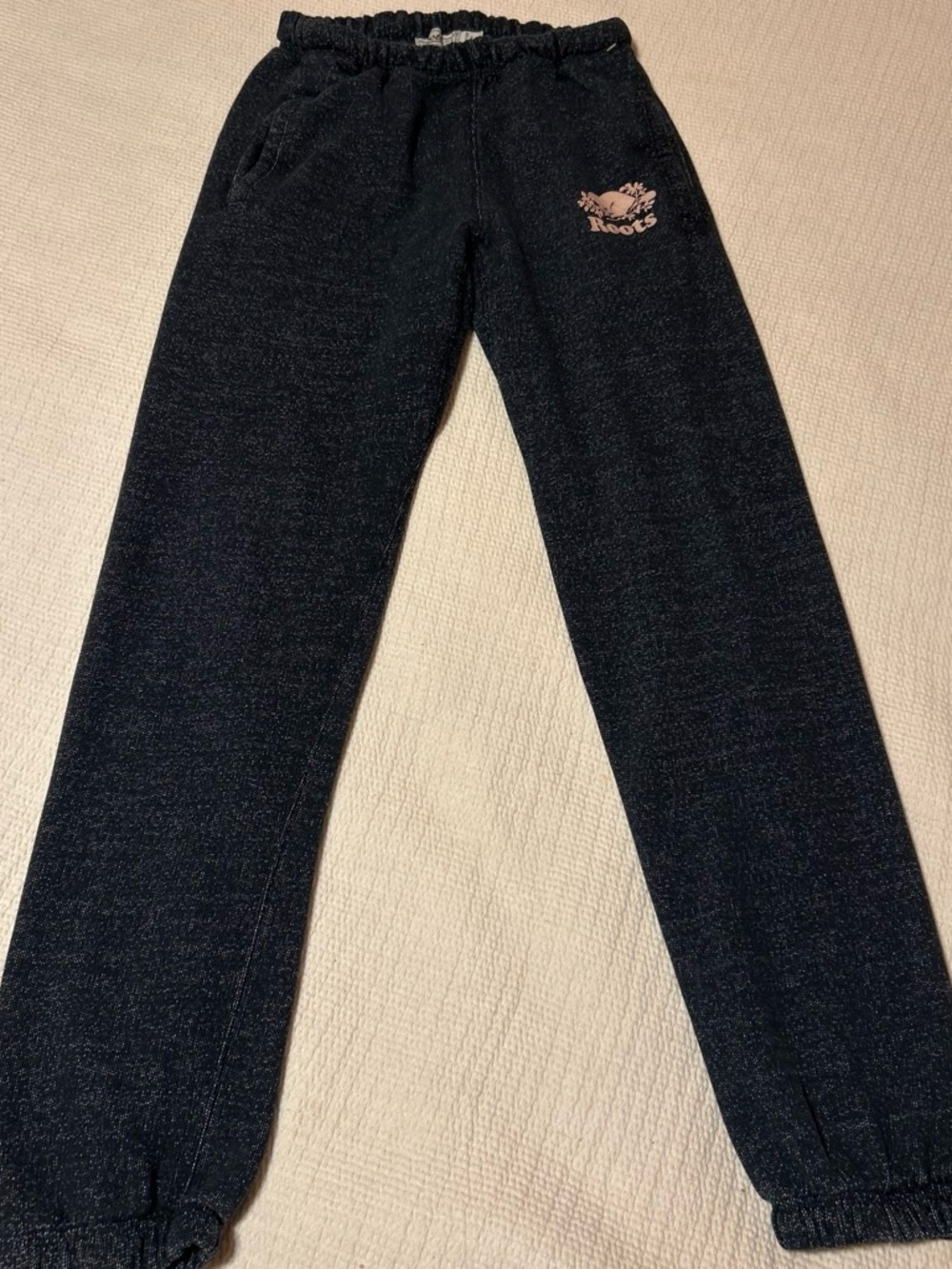 Roots woman’s Black Jogger Sweatpants with Logo